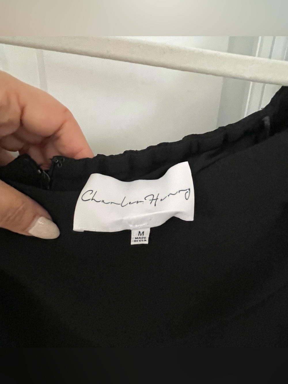 Charles Henry Off-Shoulder Black Dress - Picture 5 of 7